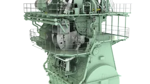 MAN B&W 5G70ME-GA engine with EGR system (Image: MAN Energy Solutions)