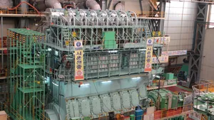 View of the new 7G80ME-C9.2 engine on the testbed in Korea