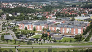 Aerial photo of ZF Friedrichshafen AG, Corporate Research &  Development and Corporate HQ, Friedrichshafen. (Photo: ZF)