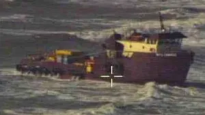 PSV Aground on San Jose Island