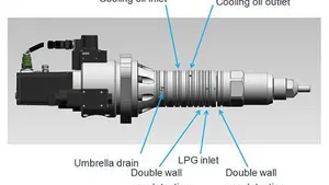 Annotated diagram of the new fuel booster valve showing the main constituent parts