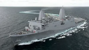 'Arlington' Sea Trial: Photo credit HII