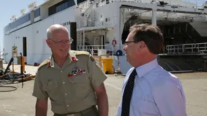 Austal Trimaran in Background: Photo credit Austal 