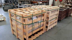 The bearings that were produced, packed in crates (Photo: Vesconite Bearings)