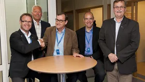  Brunvoll and Steerprop has decided to enter in to a strategic alliance. Here from the two companies meeting and agreement in Molde earlier this summer. From left, Managing Director at Brunvoll, Odd Tore Finnøy, Marketing Director at Brunvoll, Per Olav Løkseth, Managing Director Jarmo Savikurki and Vice President Jasto Tolonen from Steerprop and Technical Director at Brunvoll, Knut Andresen.