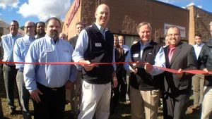 Caption  Ribbon cutting (l-r): Norm Gadomski, Service OEM Technician, Patrick McGovern, COO, Steve McGovern, President, Ian Abreu, New Bedford Chamber of Commerce