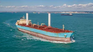 A cargo vessel with Flettner rotors – a modern equivalent to sails. Flettner rotors are smooth cylinders with discs that spin as wind passes at right angles across it. (Photo: Norsepower)