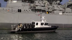 Moose Boats Deliver LAPD Police Boat