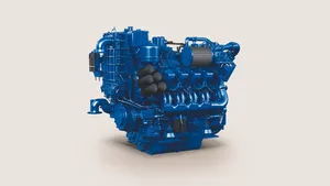 The EPA Tier 3 certified MTU 8V 4000 Ironmen marine engine will be on display at the upcoming International Workboat Show 2015 in New Orleans. (Image: Rolls-Royce)