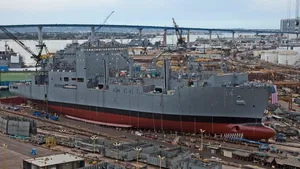 USNS Cear Chavez Prior to Launch: Photo credit NASSCO