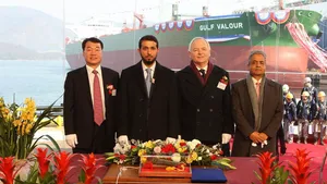 C.H. Park, Chief Technology Officer of Samsung Heavy Industries; Ahmed Al Falahi, CEO of GEM; Captain Robert Ferguson, GEM’s Head of MSEQ; and Ovijit Roy, GEM’s Head of Fleet.