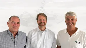 L to R: Doug Ross, Chuck Gould & Bruce Woodfin. Image courtesy Cox Marine