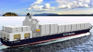 TOTE Container Ship: Image credit MAN/TOTE