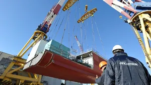 Costa Cruise Ship First Building Block Hoisted: Photo credit Fincantieri