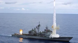 USS Cowpens Missile Shoot: Photo credit USN