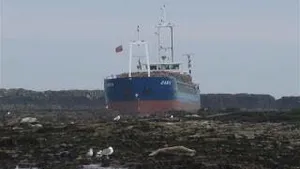 MV Danio hard aground