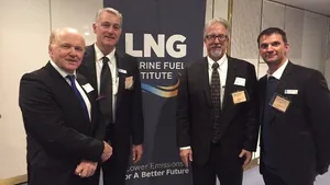 ToPH CEO David Pentz and Mayor Camilo Blanco with Richard Sandover from Jackson McDonald and Mike Utsler, Chief Operating Officer for Woodside Energy. (Photo: Town of Port Hedland)