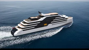 Design rendering of Northern Xplorer’s zero-emission cruise ship (Image: Multi Maritime)