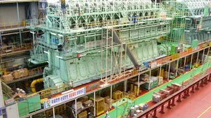Man's 90-cm bore Mk 9 engine.