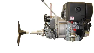 Hatz 1B50 equipped with transmission, shaft and propeller