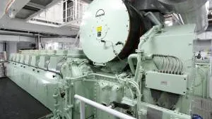 An example of the MAN 8L32/44CR engine that will power America’s Finest