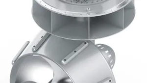 An example of an azimuth thruster, a  ZF AT50 rated at 815kW.
Image courtesy of ZF Marine.