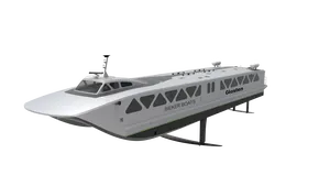 A foil ferry designed to use battery electric propulsion (Image: Glosten)