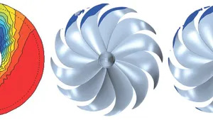 Figure 1: In the non-homogeneous wake flow, sheet cavitation occurs on the leading edge of the propeller in the upper region due to increased angle of attack and low hydrostatic pressure. This becomes detached (cloud cavitation) or becomes tip vortex cavitation. (Image: MAN Diesel & Turbo)