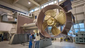 Final assembly and FAT of Brunvoll AR100 Retractable Azimuth Thruster. (Photo: Brunvoll)