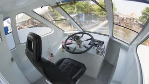 A functional pilothouse elevates the captain for better visibility. (Photo: A.Haig-Brown courtesy of Cummins)