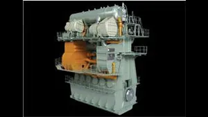 Graphic of the second-generation EGR system (orange) integrated with its host engine