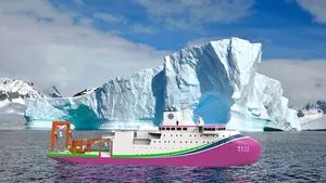 Illustration of the polar research Icebreaker. Image credit: Guangzhou Shipyard International Company Limited.