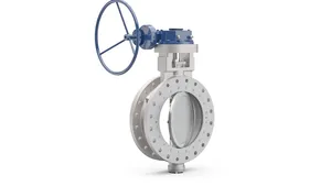 Illustration of a new Wärtsilä Shipham Valves 8-inch size, 150 lbs duplex butterfly valve