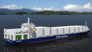 LNG Containership Perla Del Caribe Fuels Up