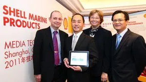 Jerry Hammett, Marine Technology Group Manager, Shell Global Solutions (Deutschland), Koh Chaik Ming, General Manager, Asia Pacific and Middle East, Shell Marine Products (SMP), Eva Bednarik, Global Technology and Technical Marketing Manager, SMP and Hew Shaw Siang, East Regional Technical Manager and Regional Technical Service Delivery Manager, Asia Pacific and Middle East, SMP.