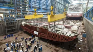 Keel-laying Norwegian Getaway: Photo credit Meyer Werft