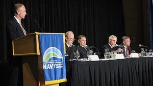 Rear Adm. Klunder's Address: Photo credit USN