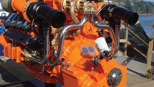 The latest New Scania DI 16 Litre V8-Diesel Engine is now able to supply impressive 735 kW (1.000HP) at the flywheel.   (Photo: PPM News Service)