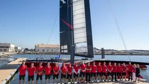 Launch of AC72: Photo courtesy of Sander van der Borch/Artemis Racing