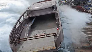 LNG-powered ferry launch: Photo credit Remontowa Shipbuilding