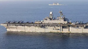 USS Makin Island, an amphibious assault ship deployed in 2009, uses GE hybrid systems with electric and natural gas or diesel fired turbines to increase efficiency. (Photo: U.S. Navy)