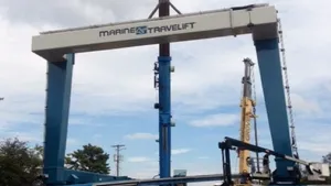 Yank Marine's New Travelift: Photo credit Yank Marine