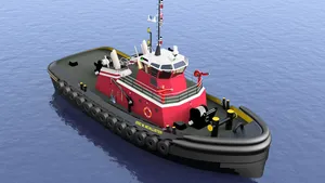 the Eric M. McAllister, a 5,150 horsepower, twin Azimuth Stern Drive (ASD) tugboat.