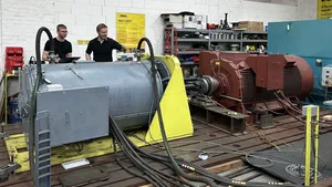 Menzel thoroughly tested the ship motors in its inhouse test field (here: squirrel-cage motor with water jacket cooling) (Photo: Menzel Elektromotoren)
