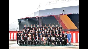 The newly built LNG carrier Diamond Gas Orchid was officially named during a ceremony on April 18 (Photo: NYK)