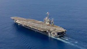 HII’s Newport News Shipbuilding division has received a $52 million contract from the U.S. Navy for work on the aircraft carrier USS Harry S. Truman (CVN 75), shown here transiting the Atlantic Ocean in August. (Photo: U.S. Navy)