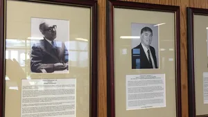 “An Officer, Gentleman and Educator” is how a plaque at the entrance of Fort Schuyler reads honoring Guy. J. DeSimone, Jim DeSimone’s father.
(Photo courtesy Jim DeSimone)