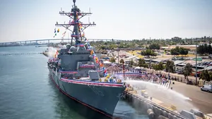 USS Peralta during commissioning San Diego CA 7-29-17-U.S. Navy photo by Mass Communication Specialist 2nd Class Zackary Alan Landers