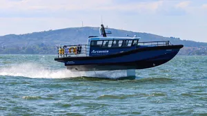 Artemis'  Electric Foiling Workboat Prototype Takes to the Sea