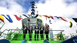Electric Tug Sparky Chistened in Auckland